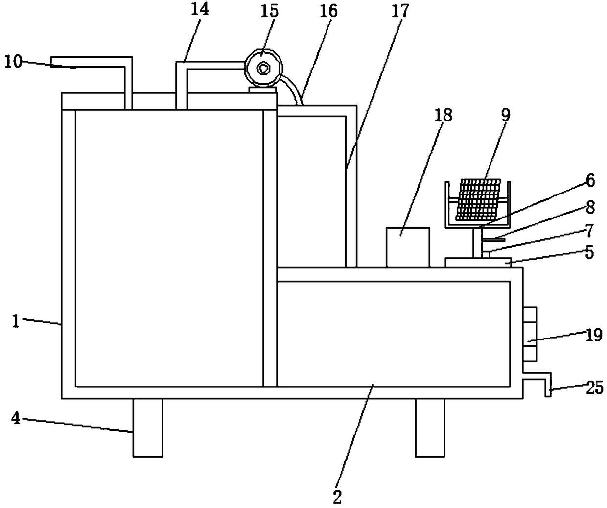 Sewage treatment device using solar energy