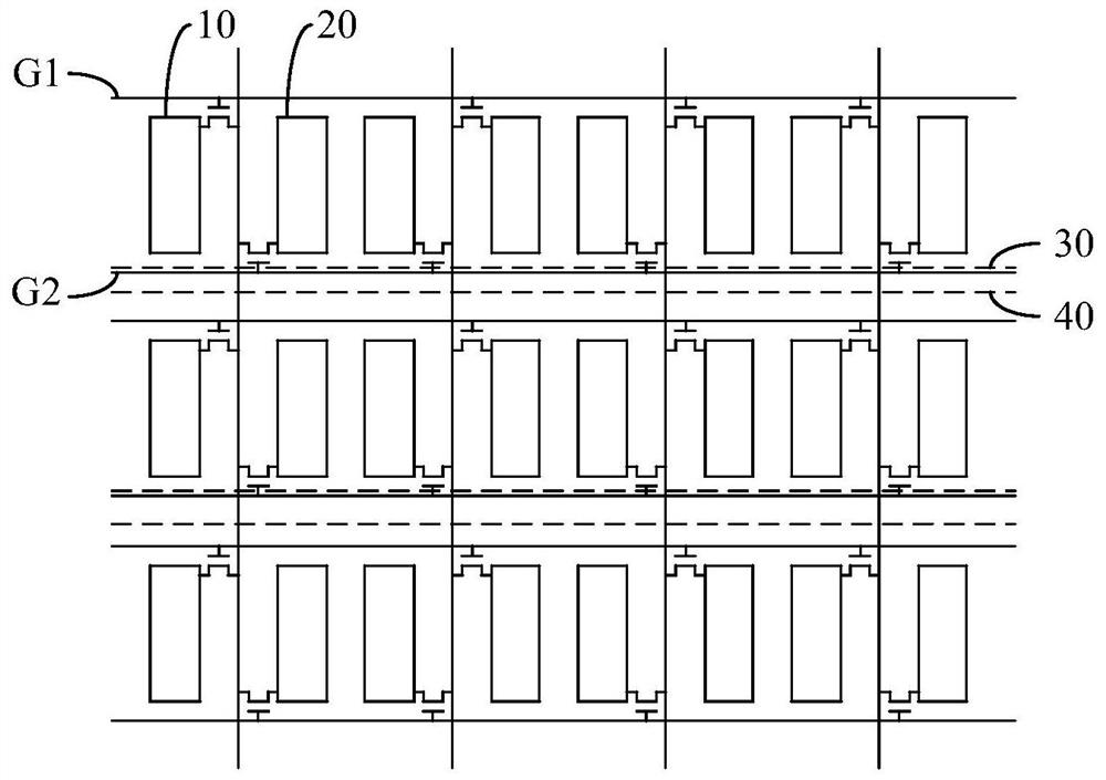 Array substrate, display device, and array substrate driving method