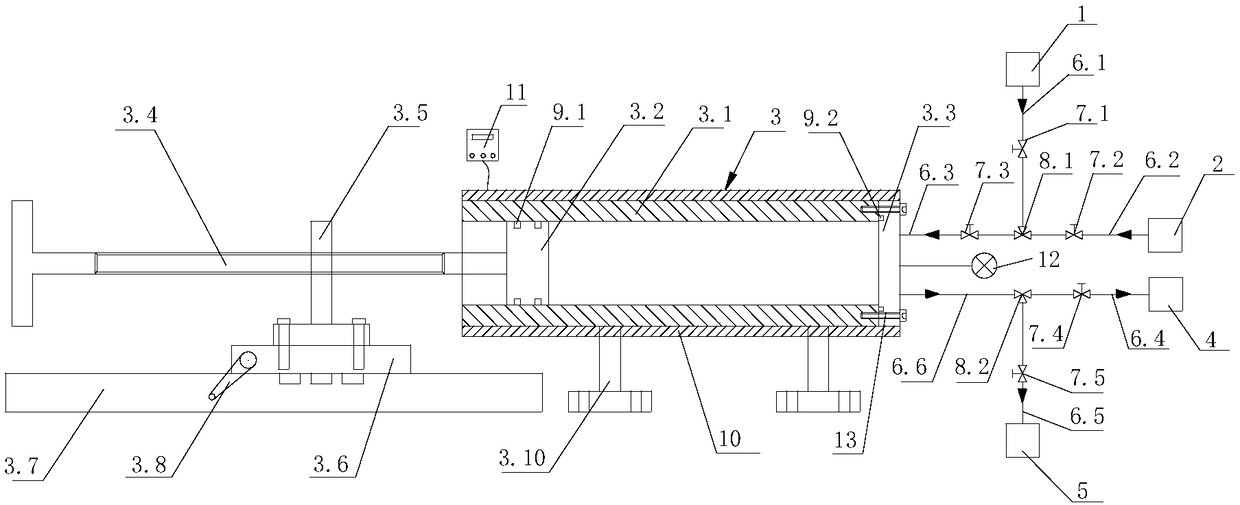 Gas sampling analysis system and sampling analysis method using same