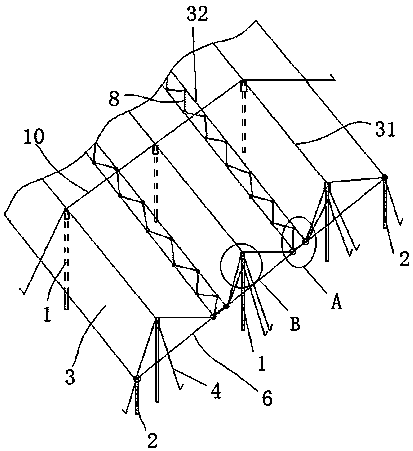 Self-adaptive anti-hail net