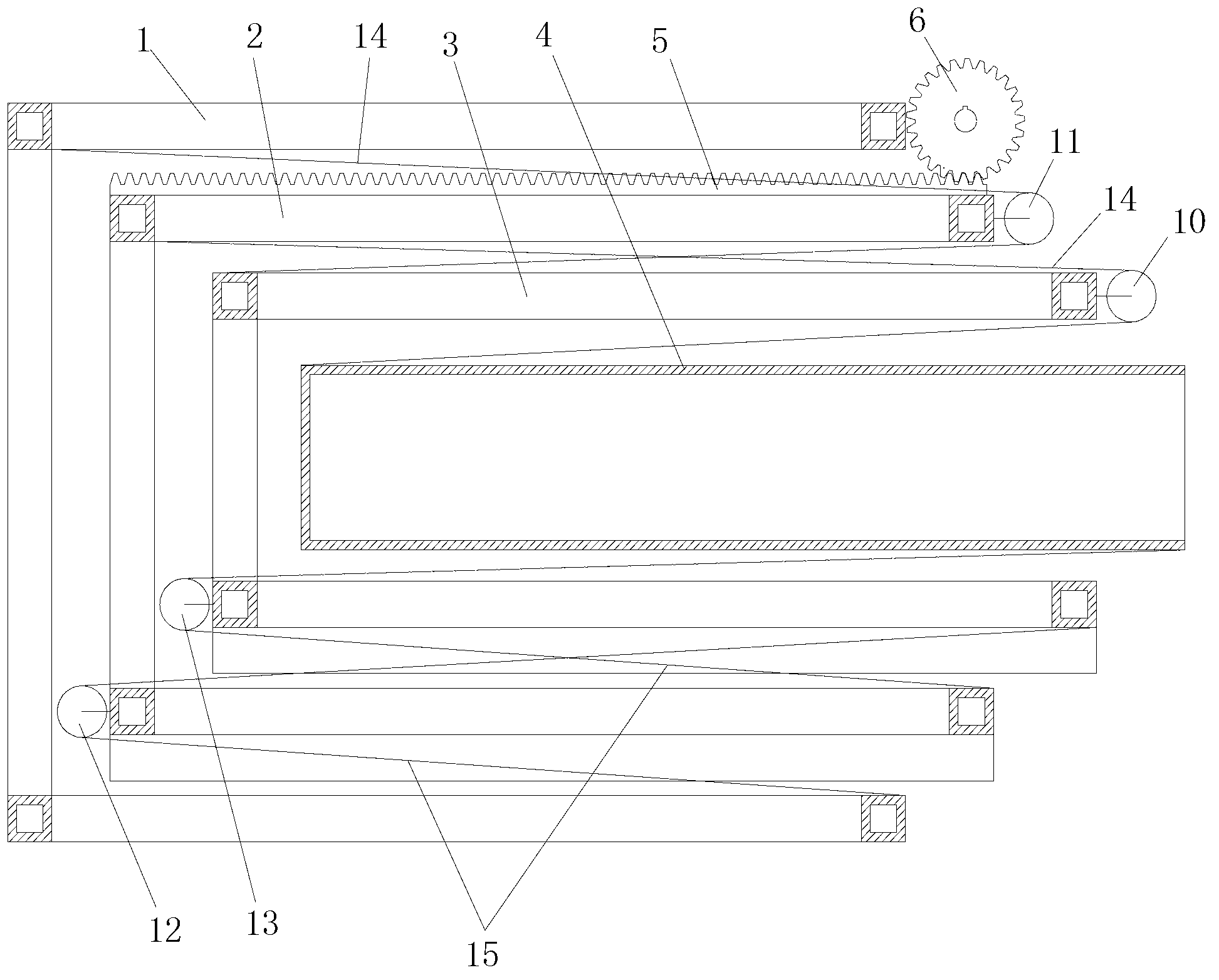 Telescopic truss structure for field operation