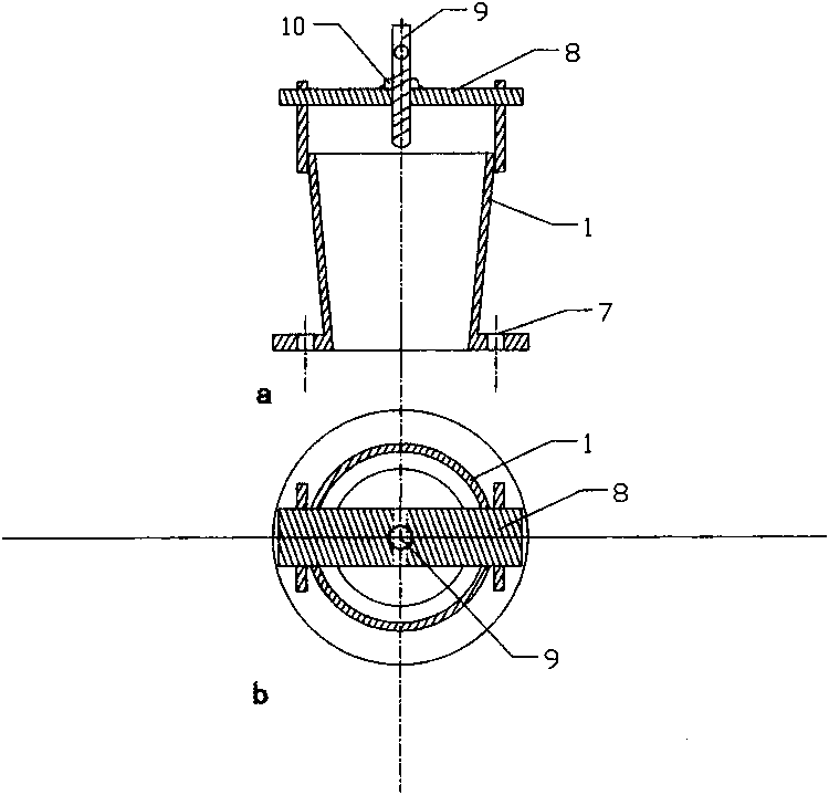 Test die for concrete impermeability test