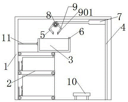 Cloth extraction goods shelf