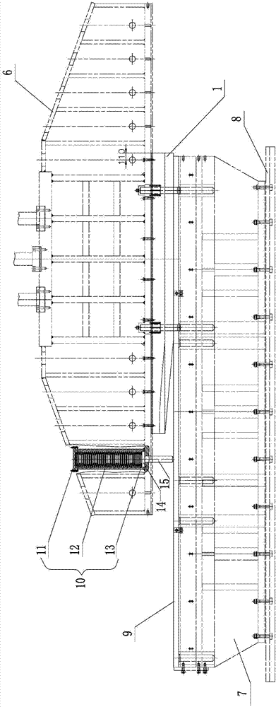 Upper moulding bed and chord cold pressing forming device