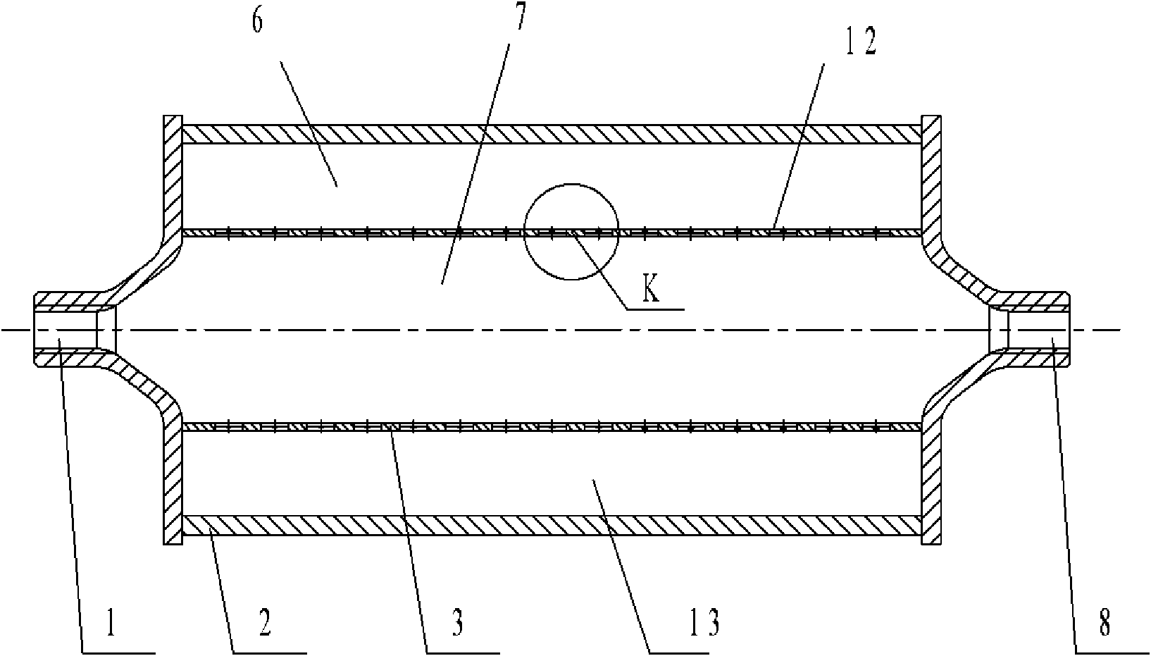 Broad-spectrum-filtration vibration-absorbing silencer of hydraulic system