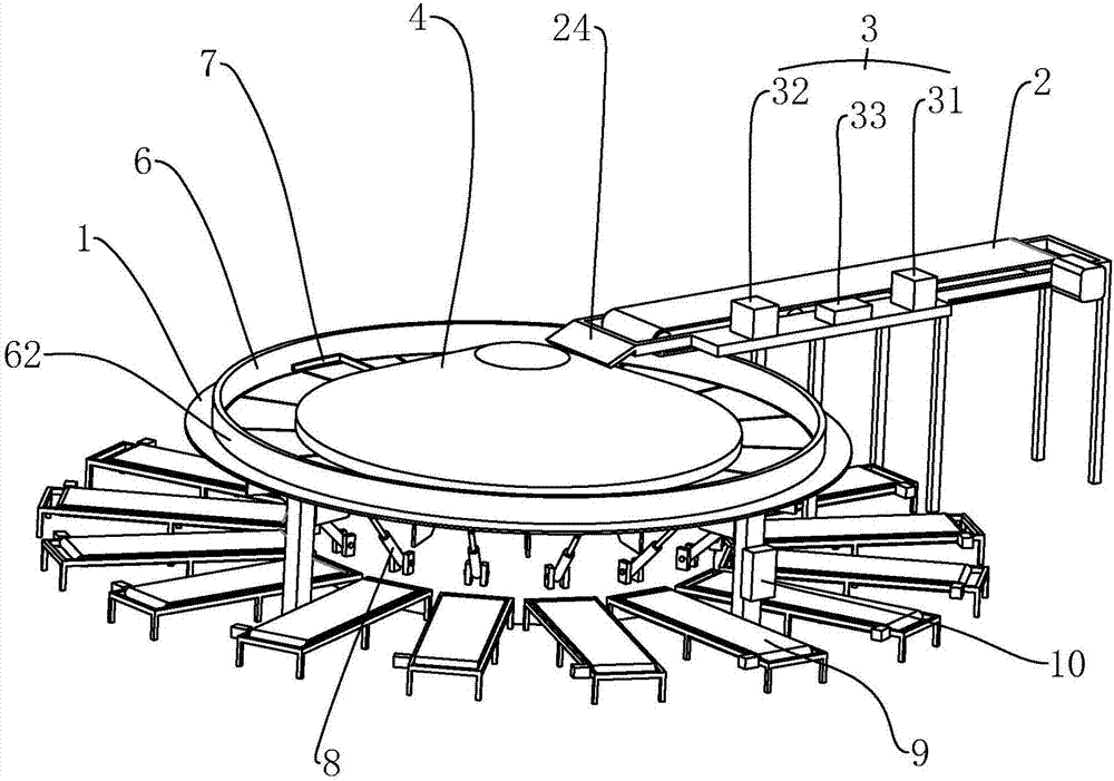 Automatic goods conveying assembly line