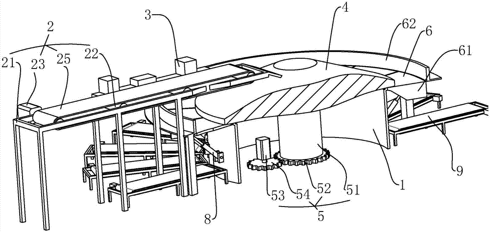 Automatic goods conveying assembly line