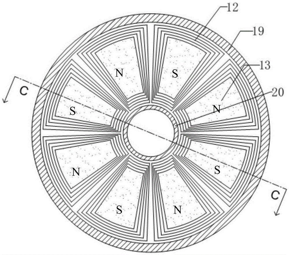 Permanent magnet electromagnetic composite disc type eddy current braking device