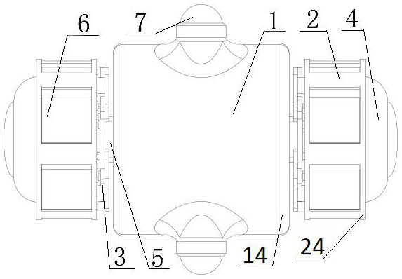 An integrated amphibious vehicle with a whale tail wheel amphibious propulsion