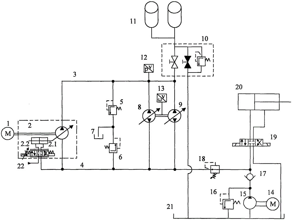 High-reliability mining elevator hydraulic control system