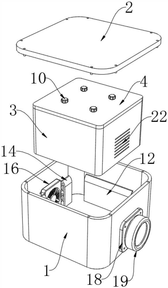 Detachable flame-retardant automobile storage battery shell and using method thereof