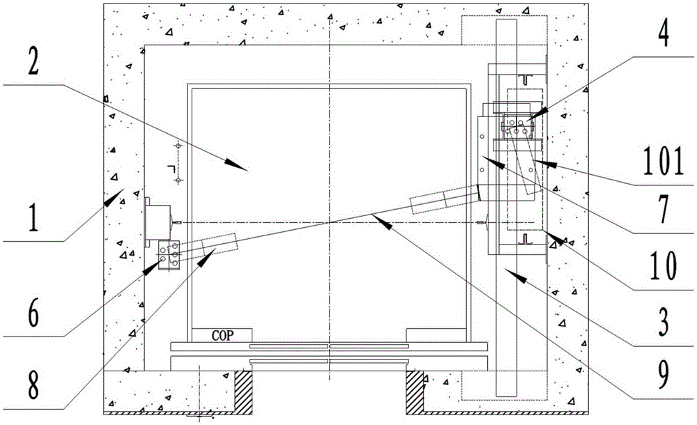 Arrangement structure of elevator without machine room