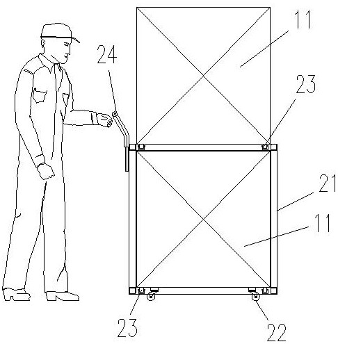 Water-based paint spray booth dry-type filtering device and maintenance and replacement method thereof