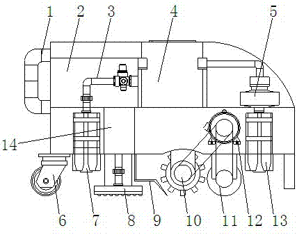 Ground cleaning device used for spinning production