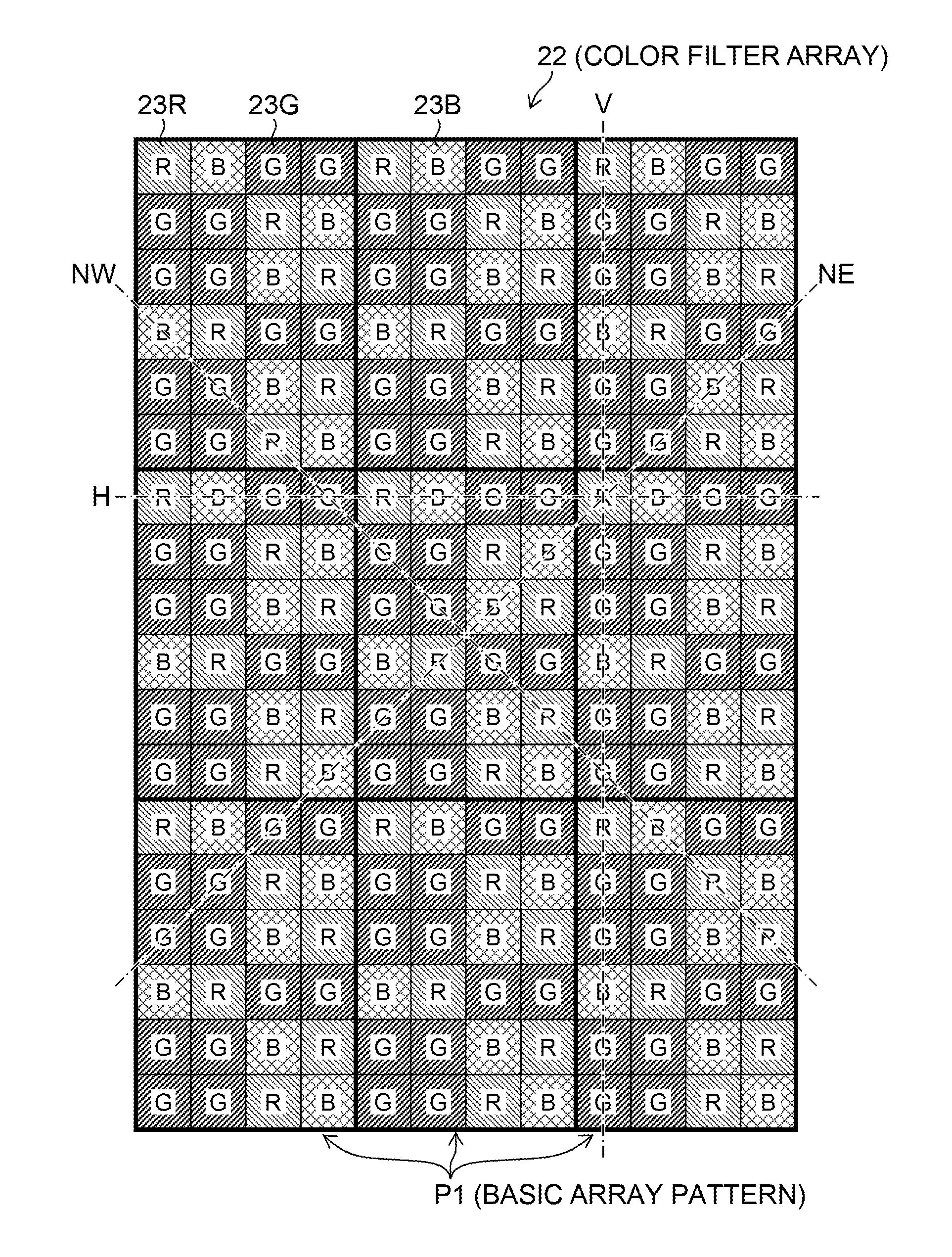 Color imaging element and imaging device