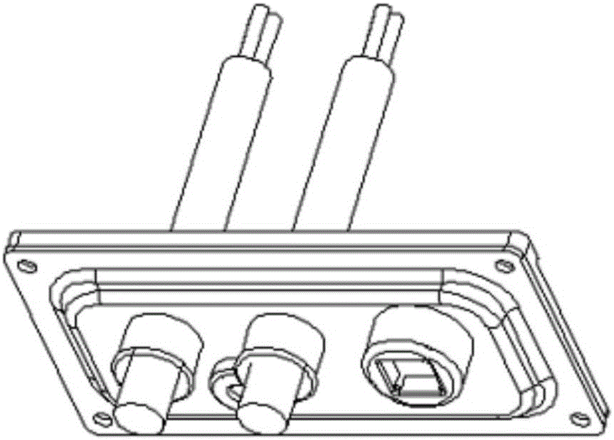 Laterally arranged waterproof power supply structure of power adjustment device