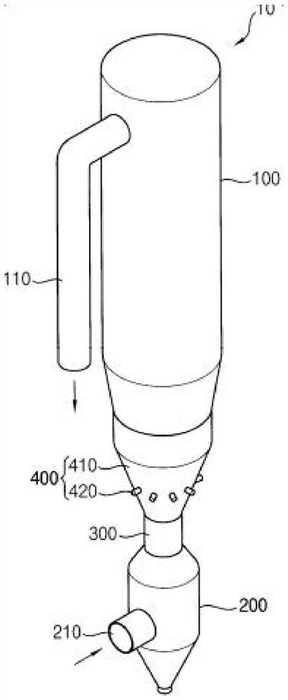 Dry reaction accelerator with elevated circulating fluid mixing flow