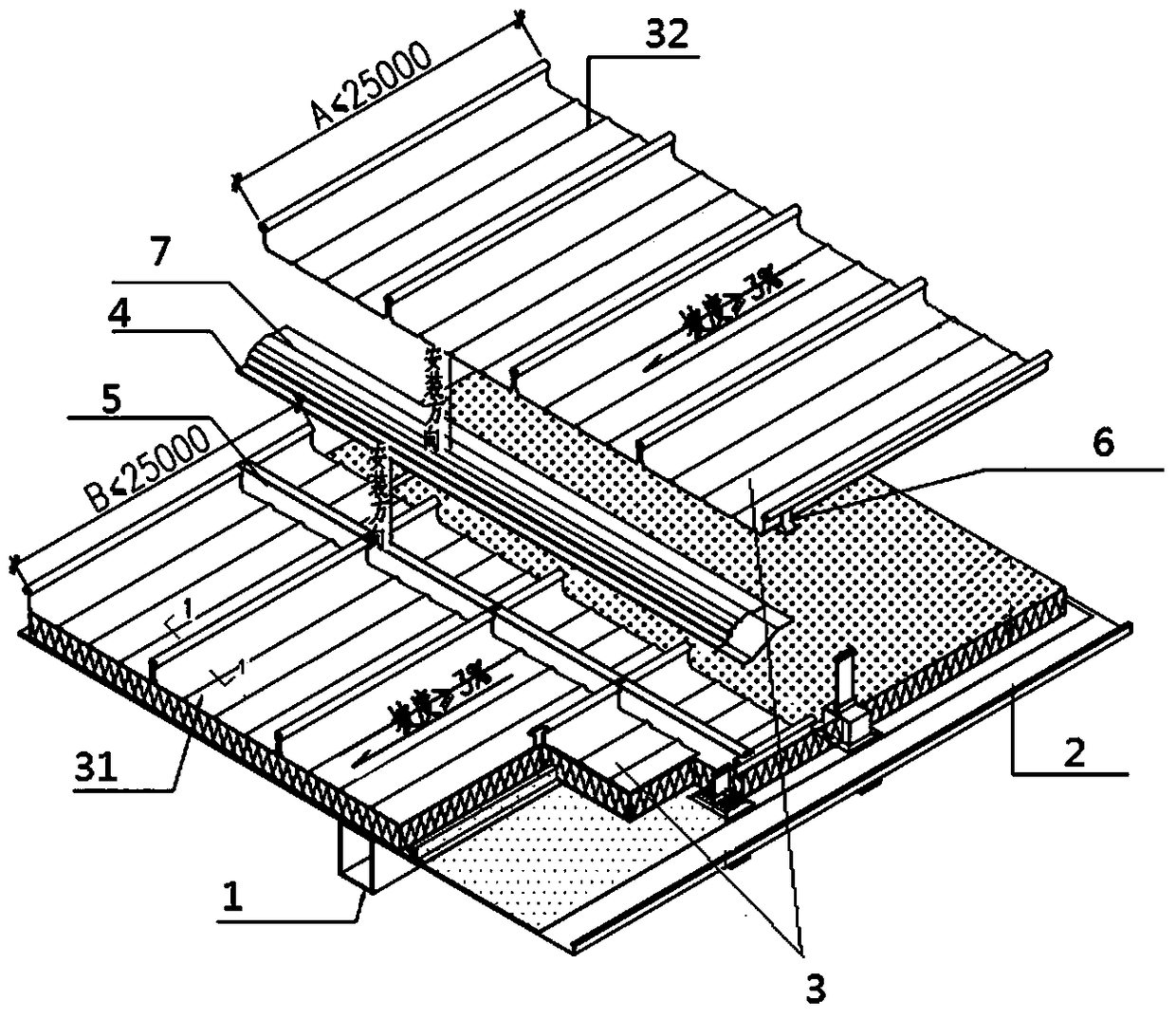 Installation technology of a standing seam roof with anti-deformation ability