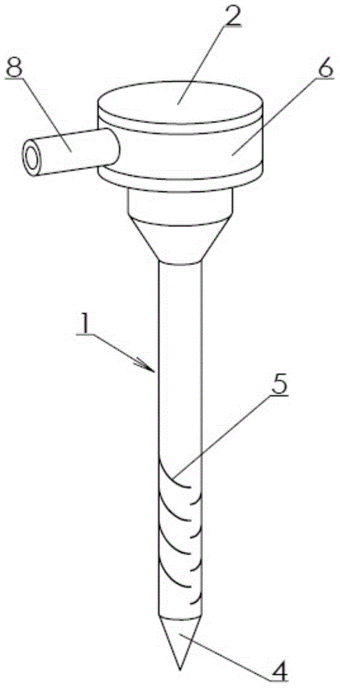 Slant-liquid-outlet infusion apparatus for trees