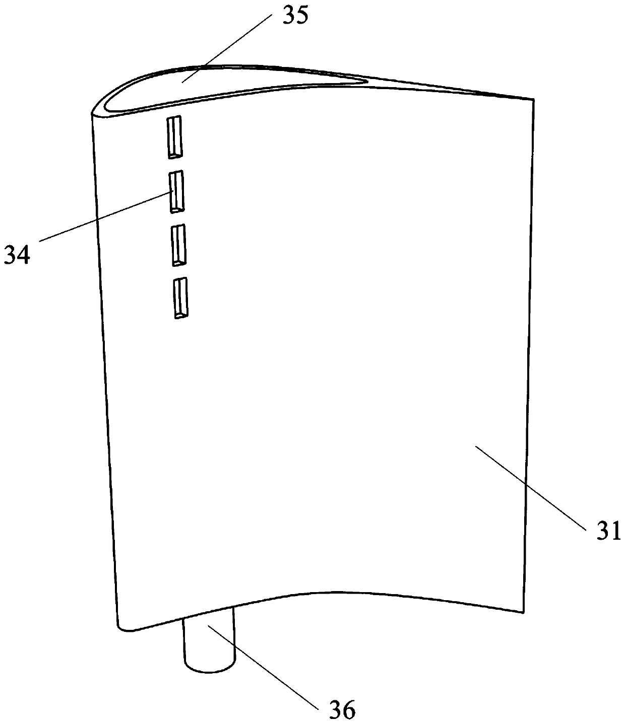 A kind of steam turbine, water film active purging type steam turbine static blade and its purging control method