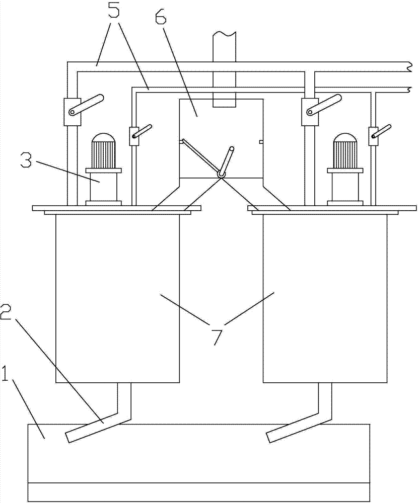 Distributing hopper of sesame decorticating and cleaning system