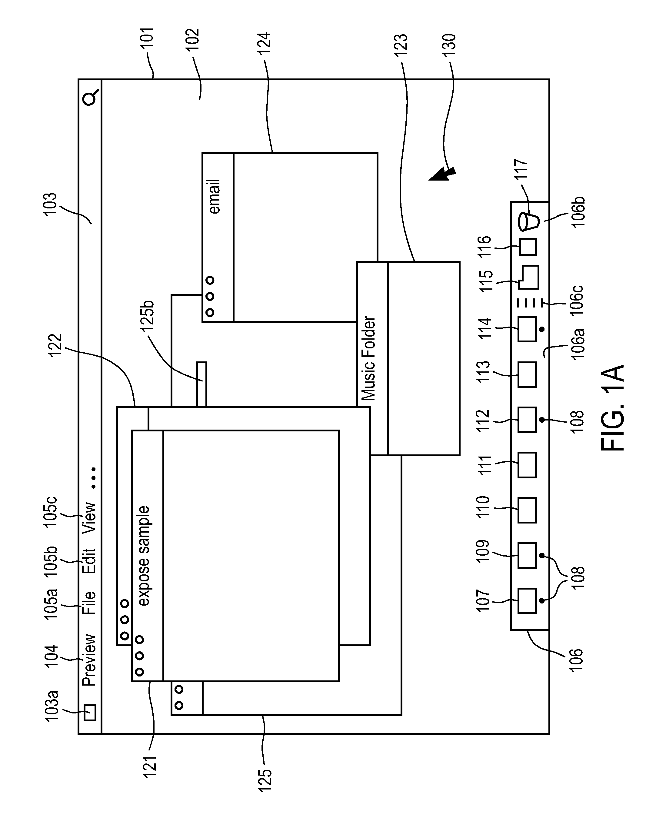 User interface for multiple display regions