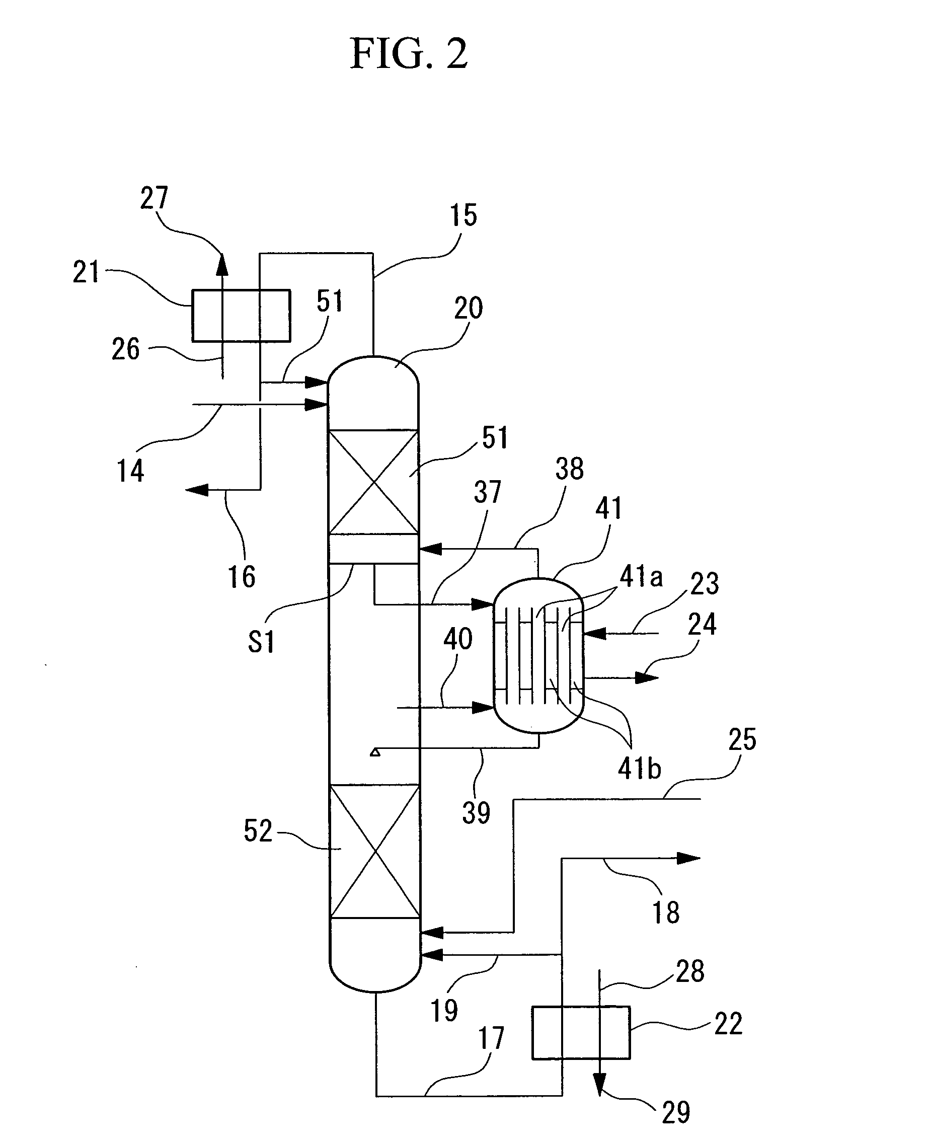 Method and device for separation and concentration by evaporation of mixture with separation factor of approx.1