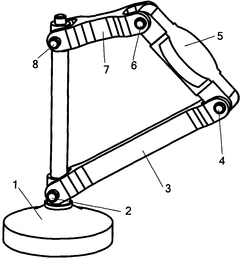 Motion decoupling two-degree-of-freedom rotation parallel mechanism