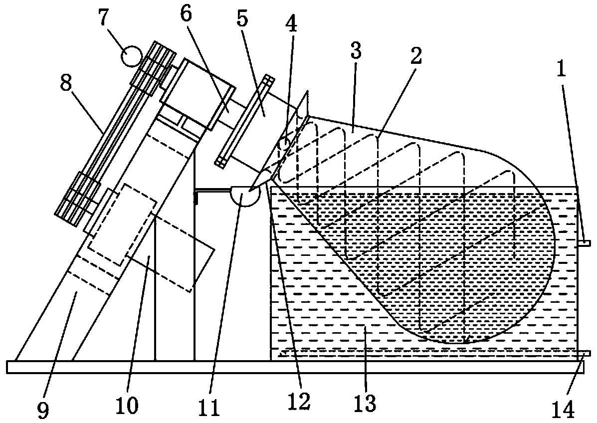 Automatic discharging and crystalizing device