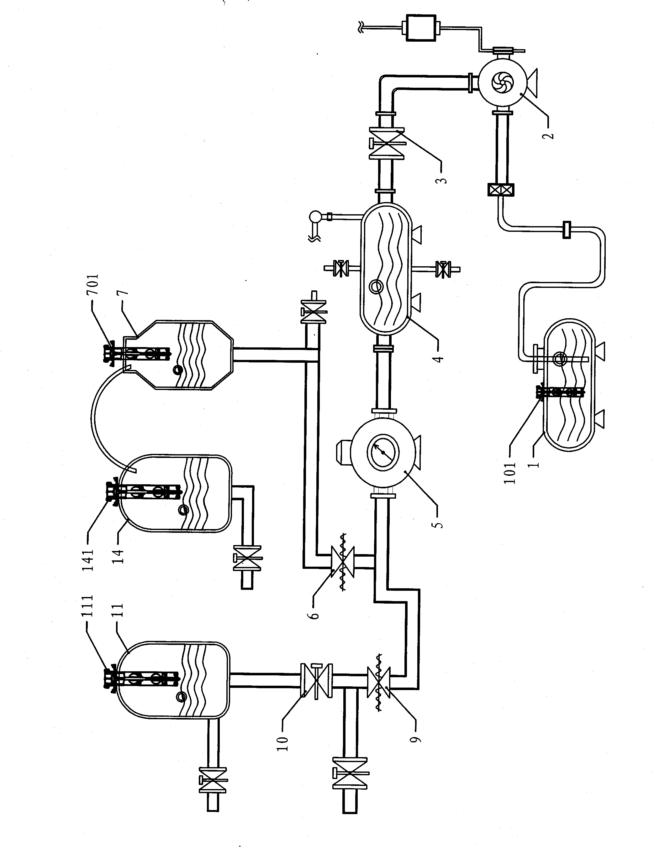 Closed loading and unloading oil tank truck measuring and monitoring system