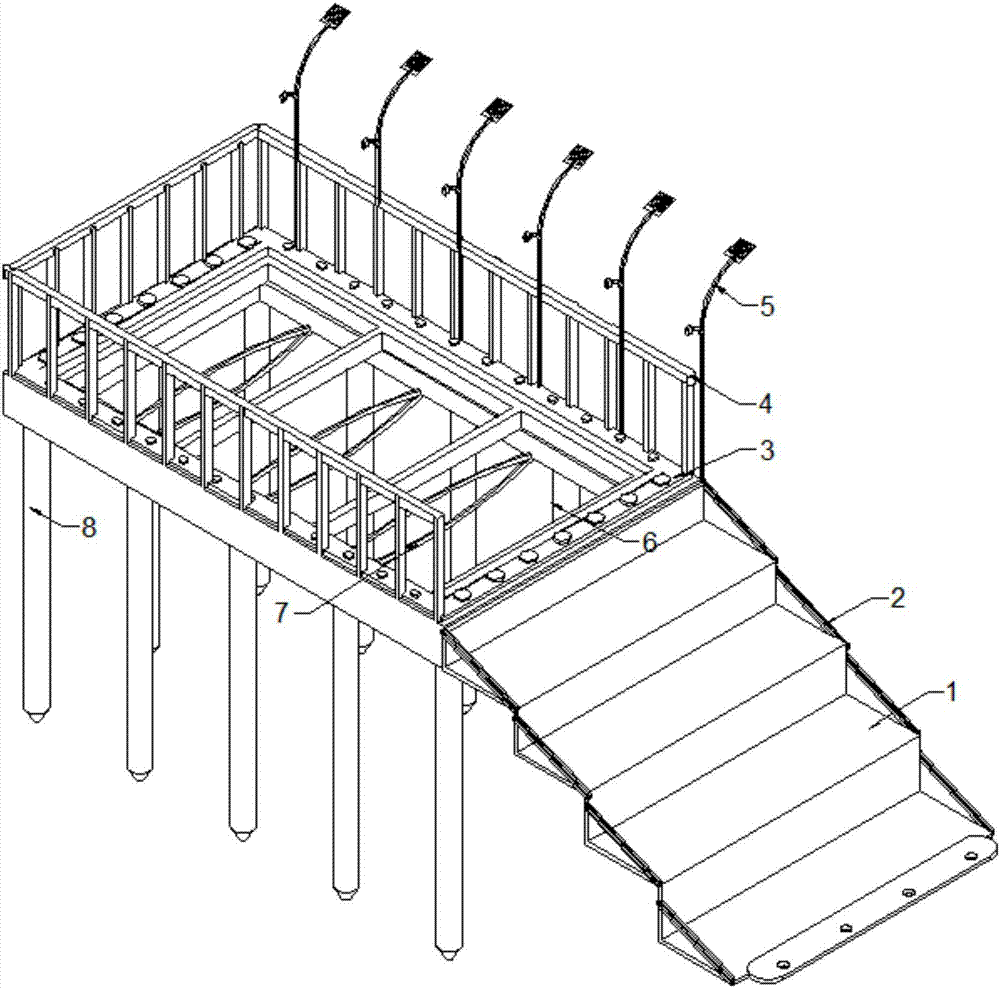 Novel wharf viewing platform