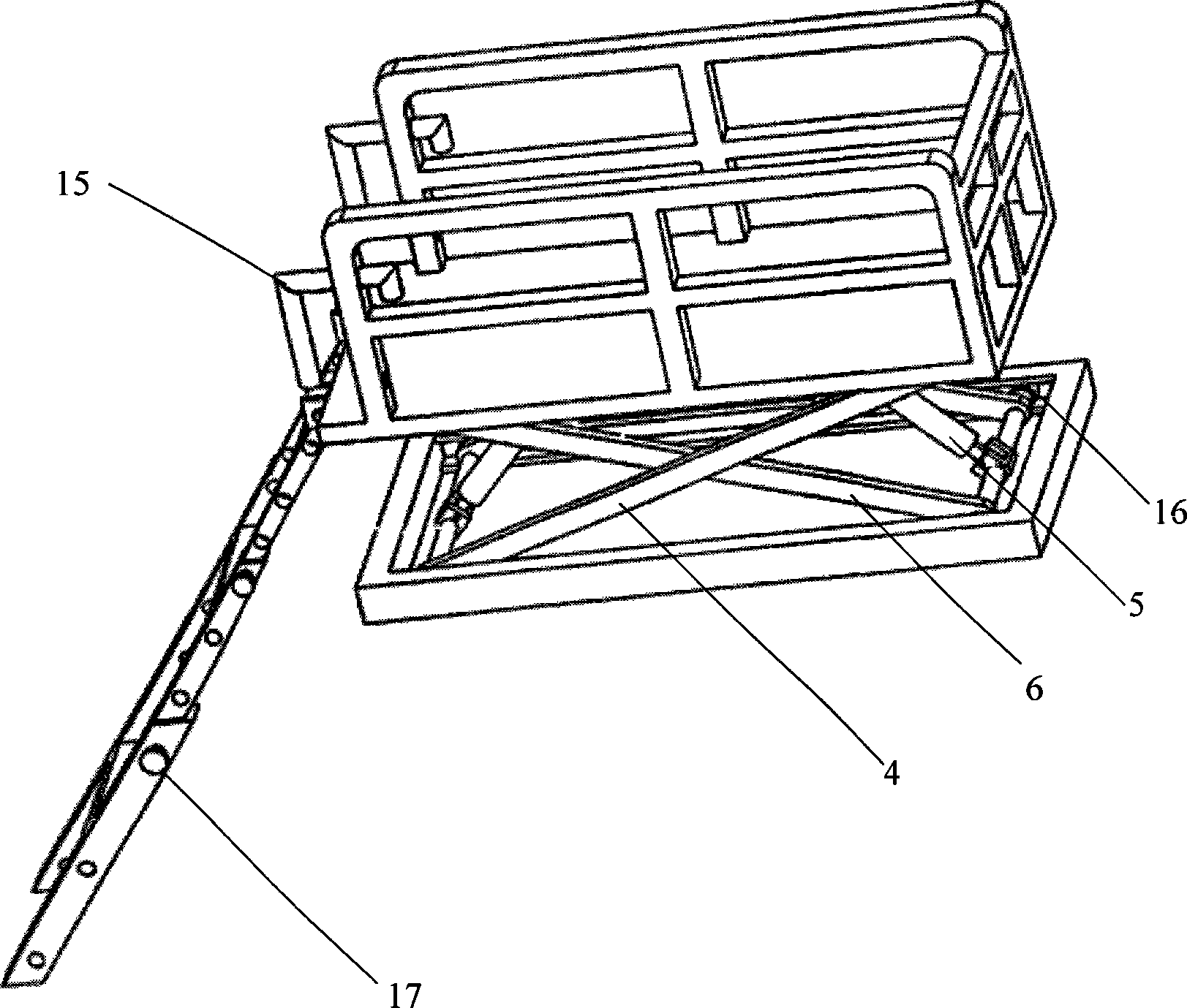 Leveling hillside orchard picking platform