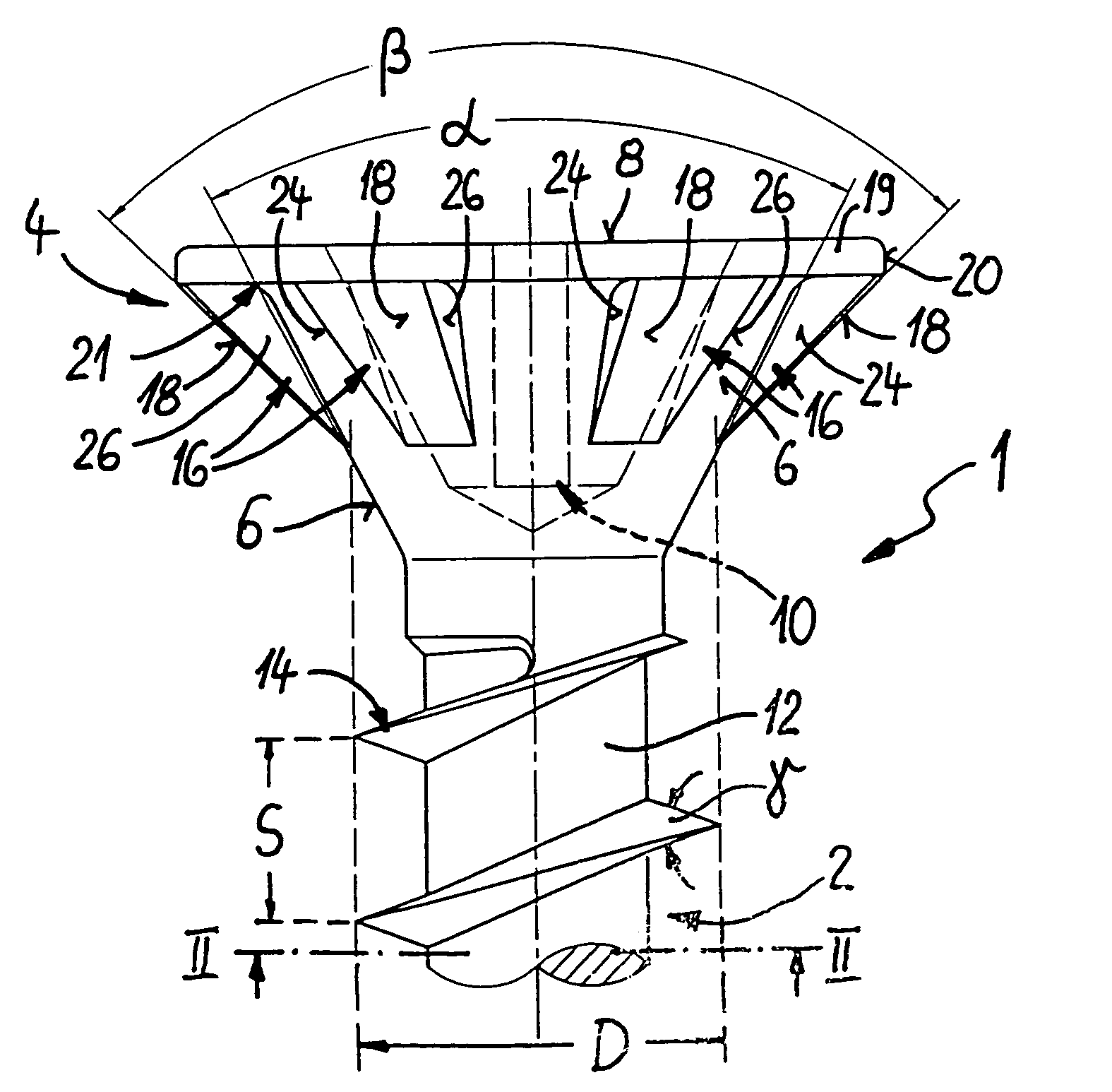 Countersunk screw