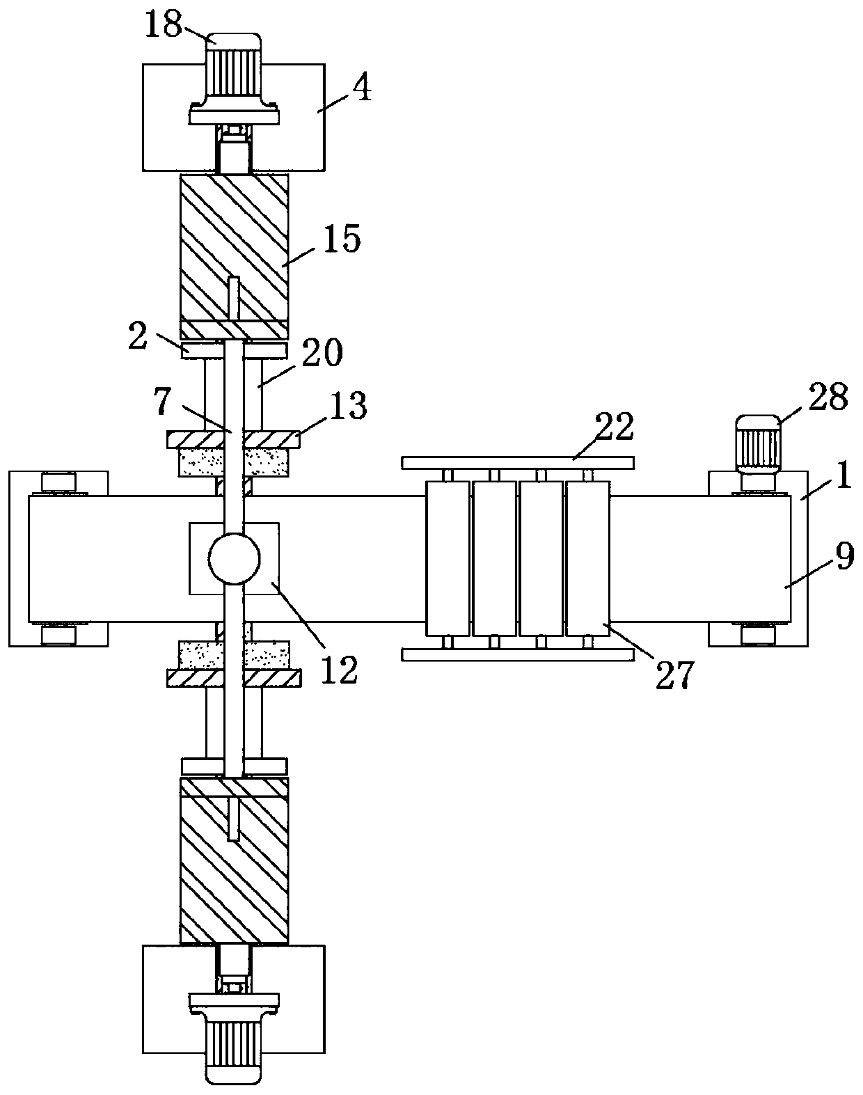 An automatic control processing device for large-scale new energy auto parts with high thermal conductivity radiator