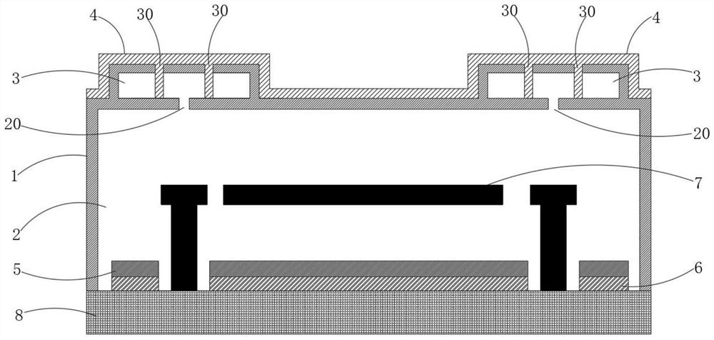 Uncooled infrared detector and pixel-level packaging structure thereof