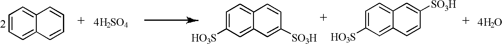 Method for clean preparation H acid