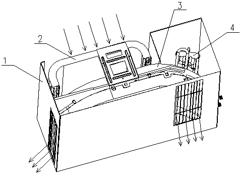 Low-noise high-efficiency air source heat pump outdoor unit