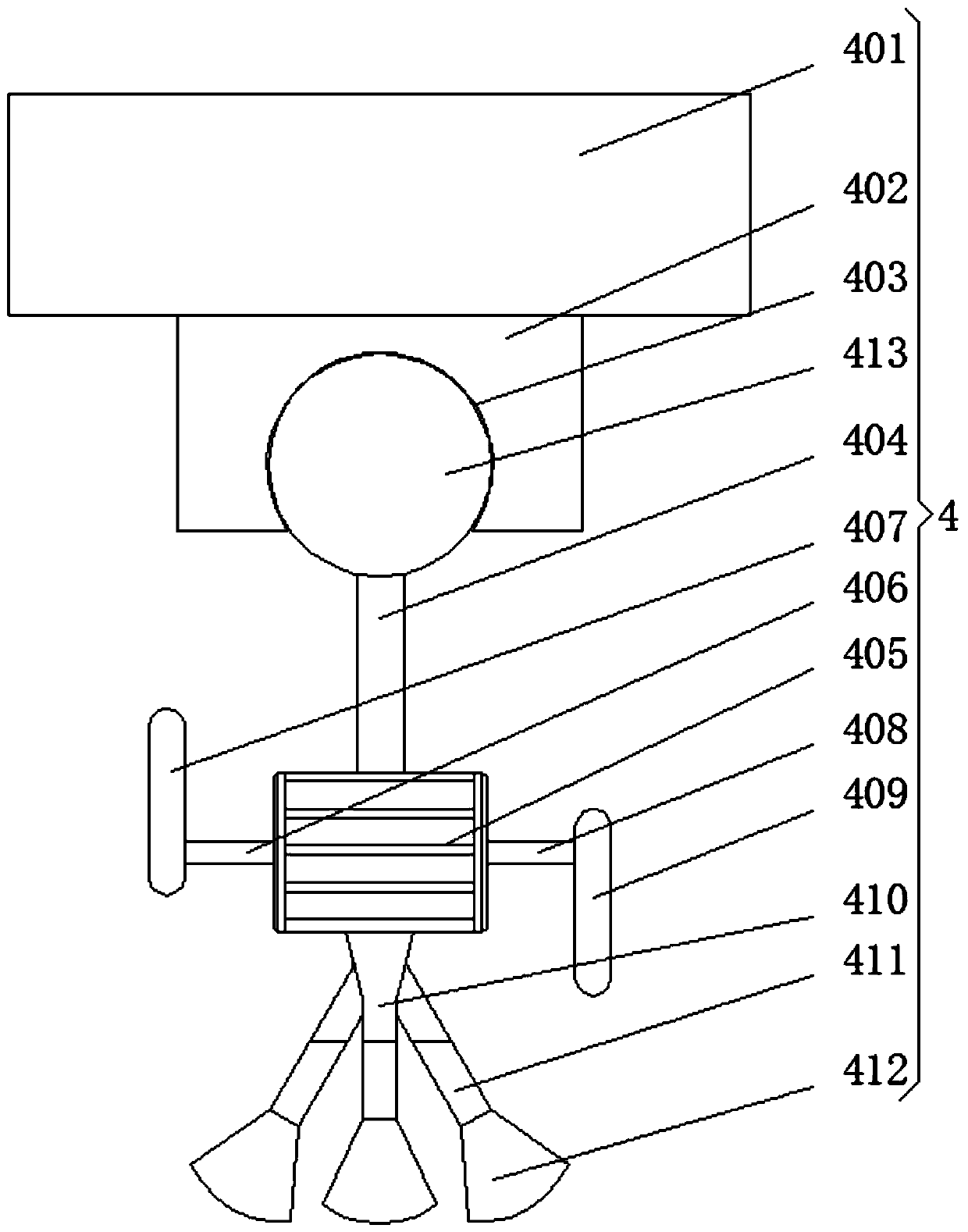 Amplitude-type pebble wiping device with random movement