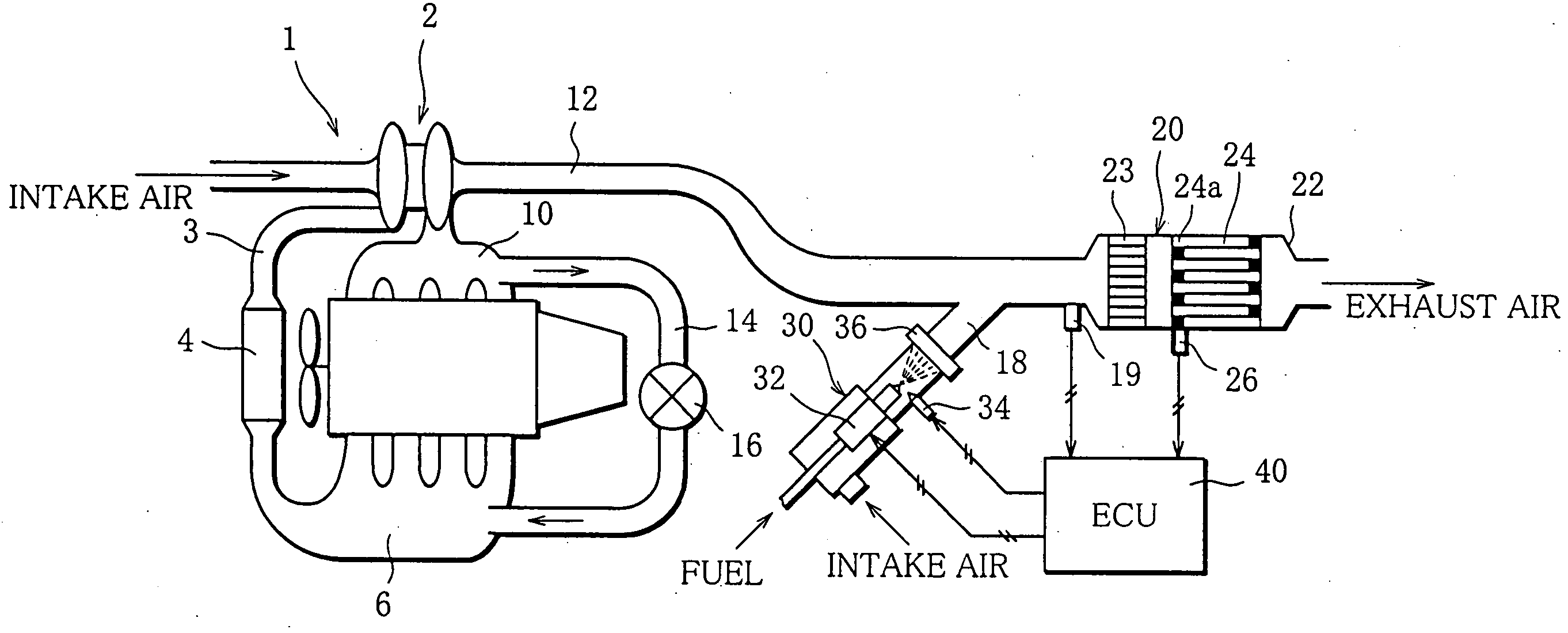 Exhaust emission control device for an internal combustion engine