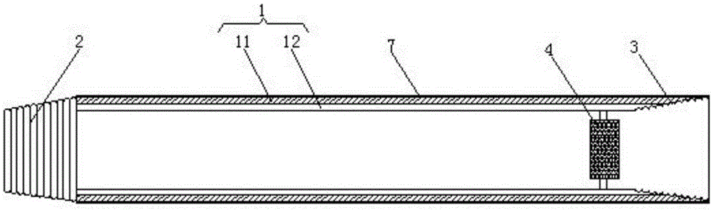 Water discharging tube with water purifying function for water faucet