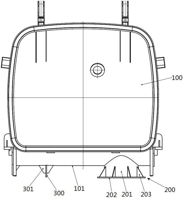 Garbage truck rear door welding positioning tool