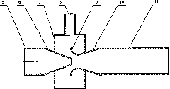 Top gas confluence method and device of atmospheric and vacuum distillation tower