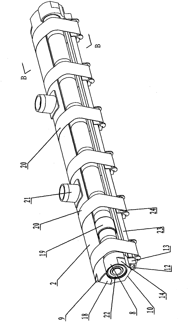 Integrated profile tube of compact spinning device in ring spinning frame