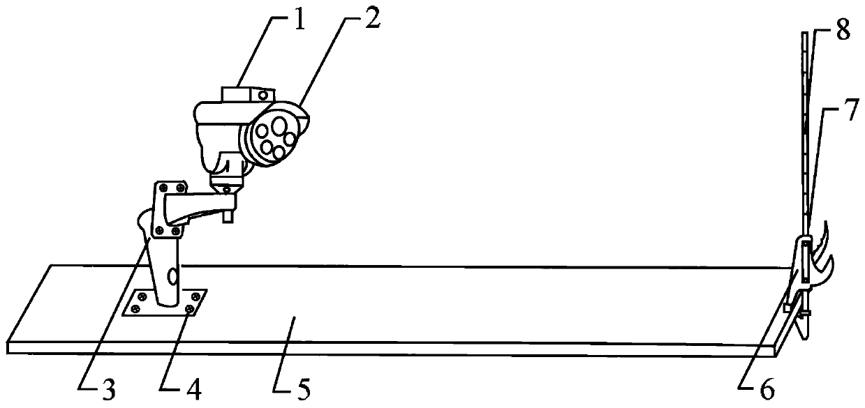 Image target size measuring system and using method thereof