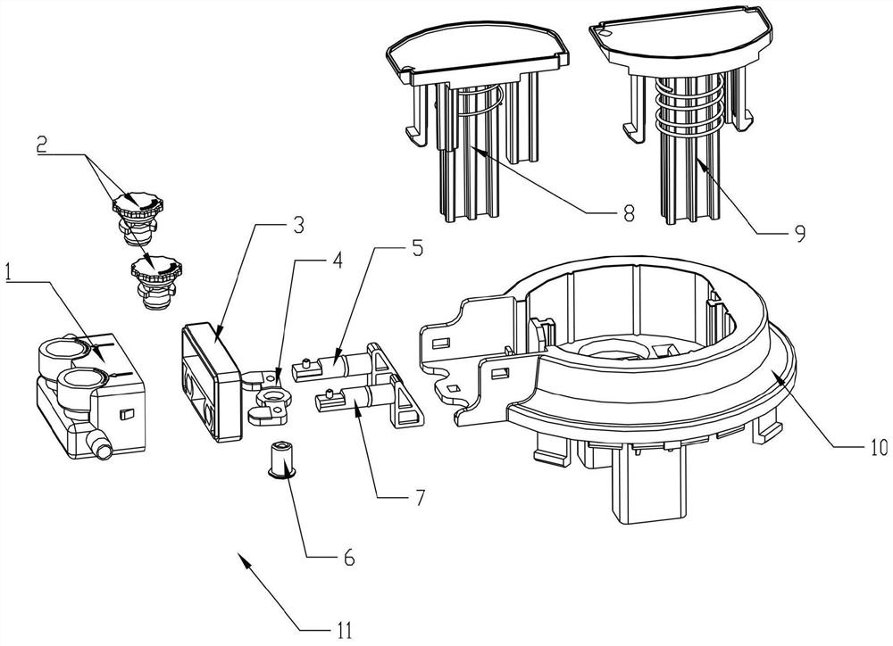 Water supplementing amount distribution adjustor and drain valve with same