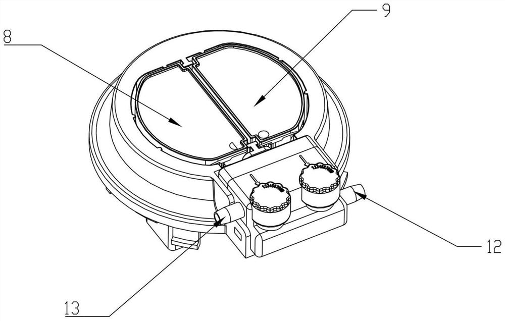 Water supplementing amount distribution adjustor and drain valve with same