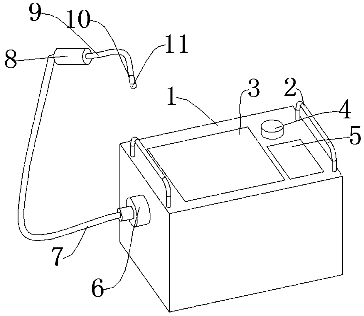 Phlegm removing device for department of respiration and phlegm removing method of phlegm removing device