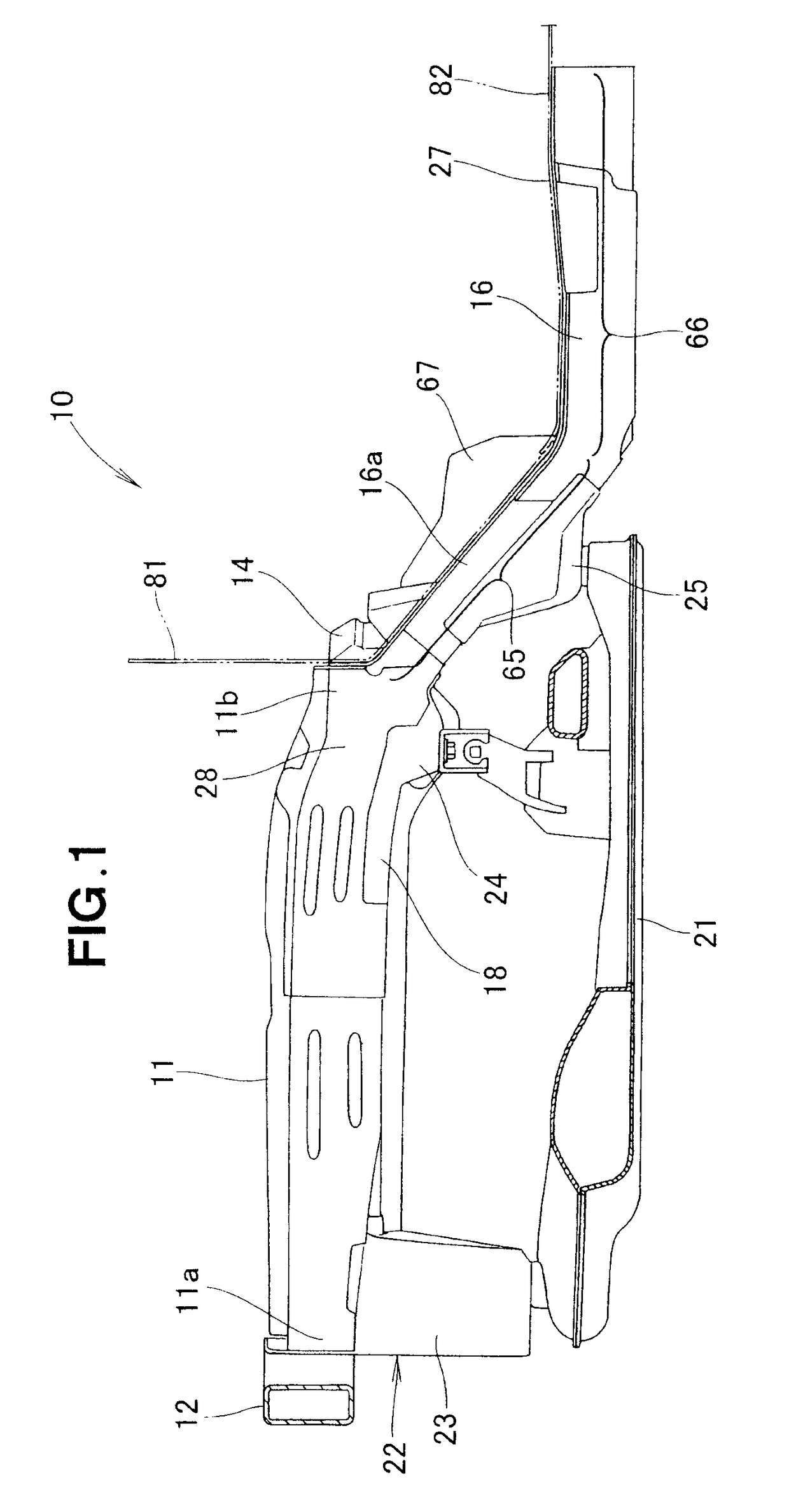 Vehicle body front part structure