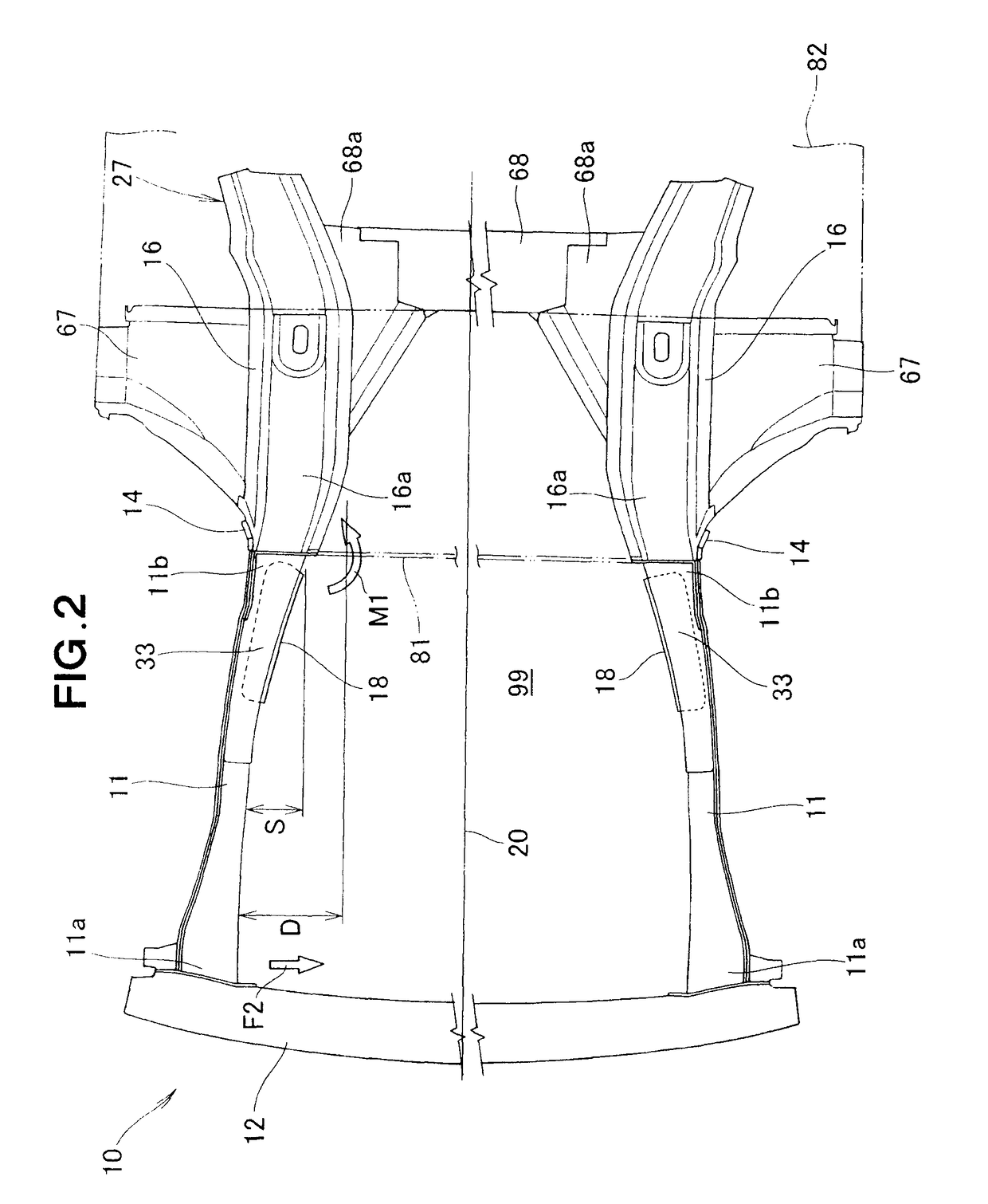 Vehicle body front part structure