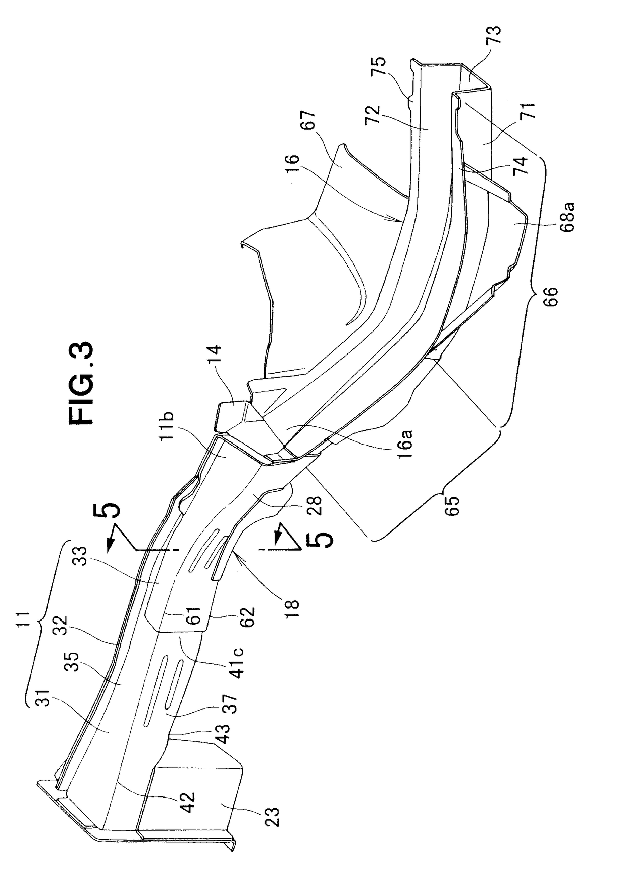 Vehicle body front part structure